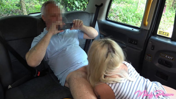 Taxi Pervert is picking up busty blonde milf Louise Lee