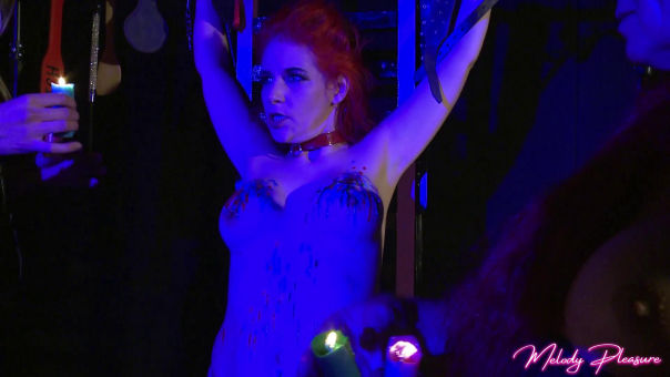 Chelsey Marshall live as slave at erotic event